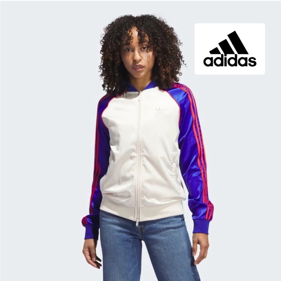 Adidas Women’s Satin SST Track Jacket Sweater - Size Medium 💪 - Picture 1 of 11